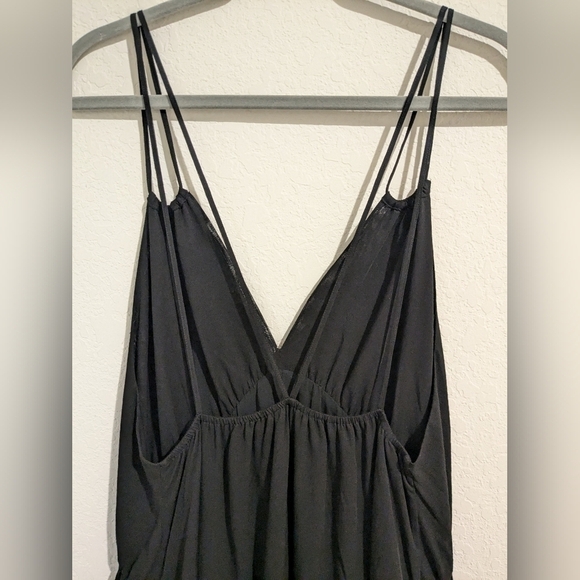 Massimo Dutti Black Sleeveless Open-Back Flowy Maxi Dress Sexy Quiet Luxury - Picture 11 of 13